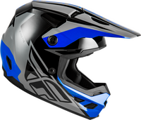 Load image into Gallery viewer, Fly Kinetic Crest Helmet Grey/Black/Blue