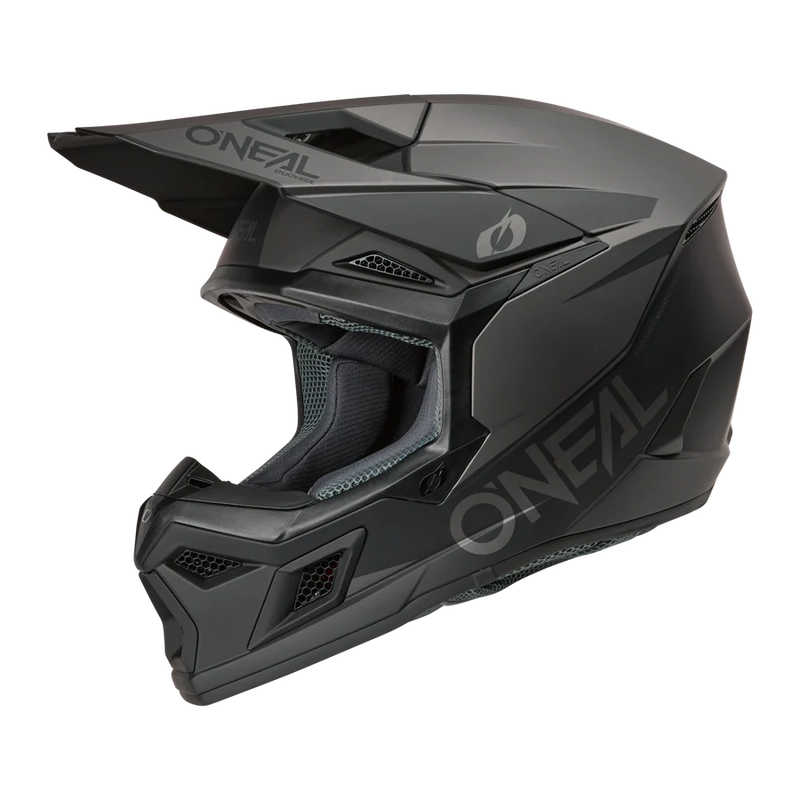 Load image into Gallery viewer, Oneal 3 SRS Helmet Solid Black/Grey