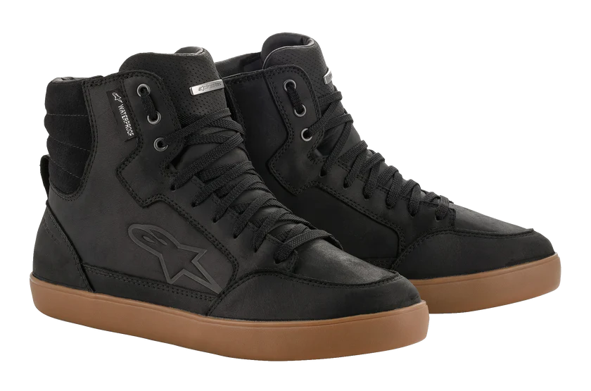 J-6 Waterproof Stivali Moto In Pelle - Impermeabili, Leggeri, Con Protezioni Caviglia, Nero 125