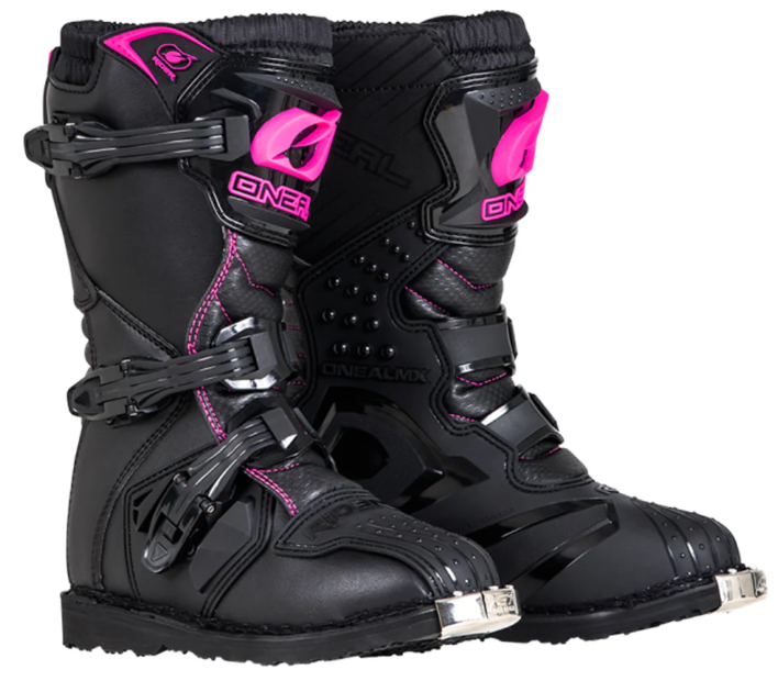 Load image into Gallery viewer, Youth Rider Black/Pink Boots