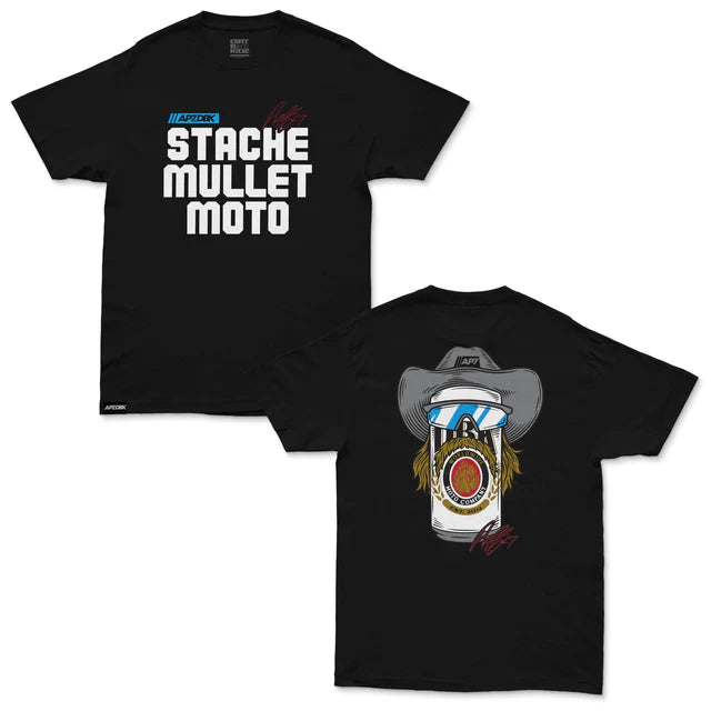 Load image into Gallery viewer, Stache Mullet Moto - AP7 Tee