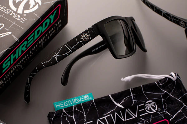 Load image into Gallery viewer, XL VISE Sunglasses: Shreddy Crack White