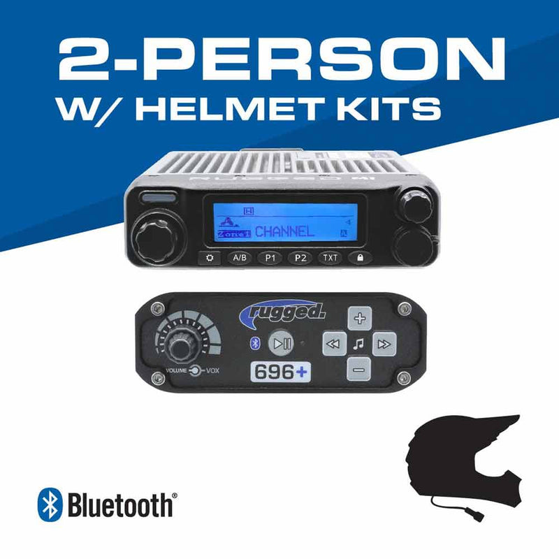Load image into Gallery viewer, 2 Person - 696 PLUS Complete Communication Intercom System - with Helmet Kits