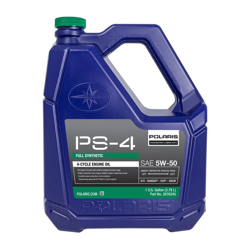 Polaris PS-4 Full Synthetic 5W-50 All-Season Engine Oil, 4-Stroke Engines 1 Gallon