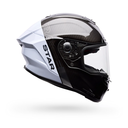 Bell RaceStar DLX Flex Helmet Silver/White Strike