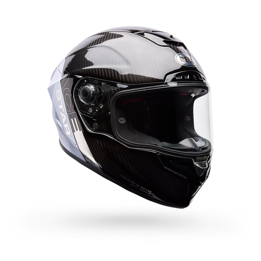Bell RaceStar DLX Flex Helmet Silver/White Strike