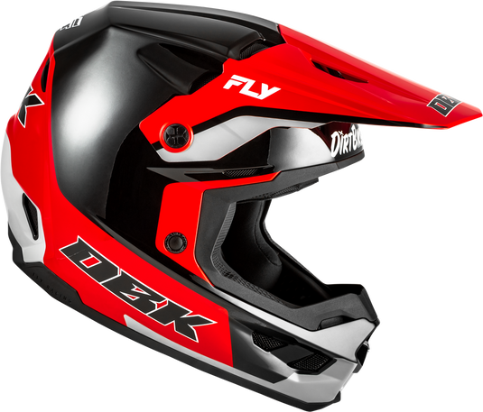 Fly Kinetic DBK Helmet Black/Red/Grey