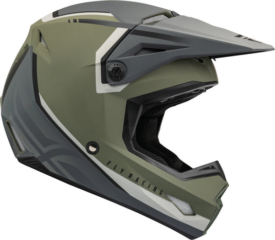 Fly Kinetic Vision Helmet Mt Olive Green/Grey