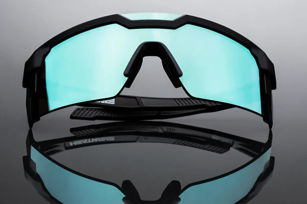 Load image into Gallery viewer, Future Tech Sunglasses: Black Frame Arctic Chrome Z87+
