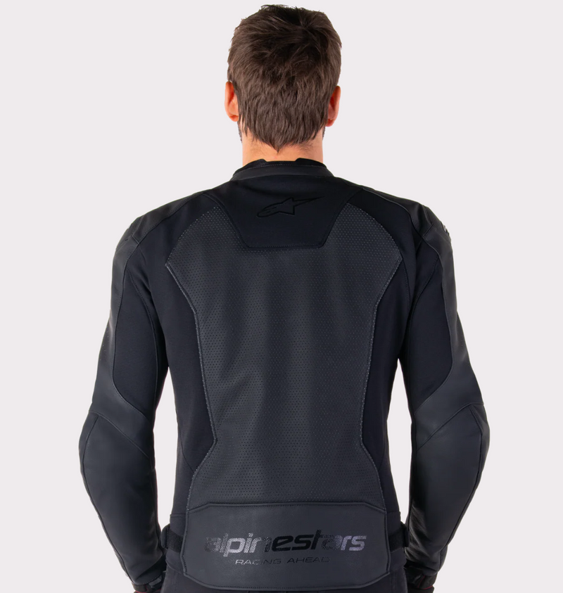Load image into Gallery viewer, Alpinestars Faster Leather V3 Airflow Black Jacket
