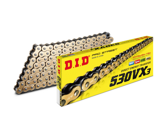 D.I.D. 530X120 VX3 Rivet Chain Gold