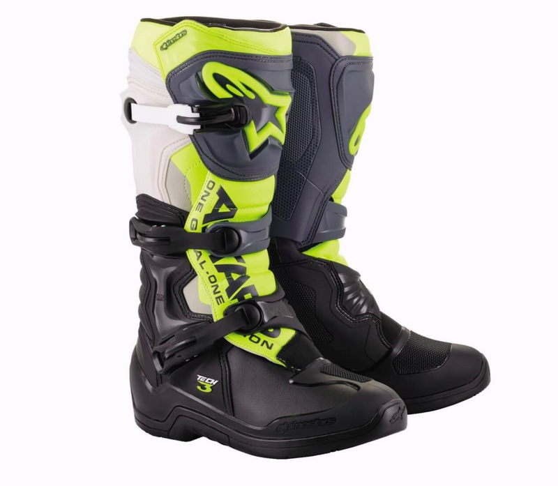 Load image into Gallery viewer, Tech 3 Black/Cool Gray/Yellow Flo Boots
