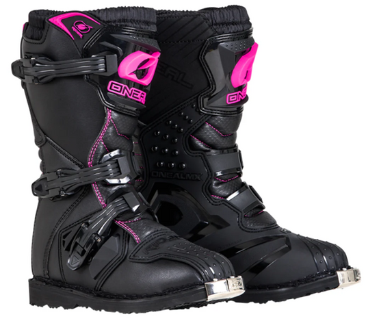 Youth Rider Black/Pink Boots