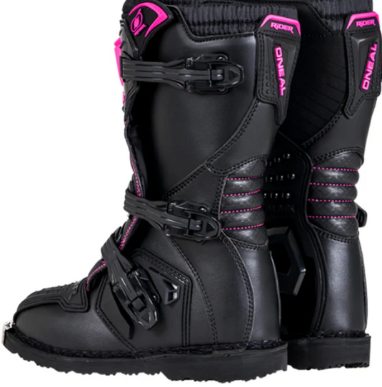 Youth Rider Black/Pink Boots