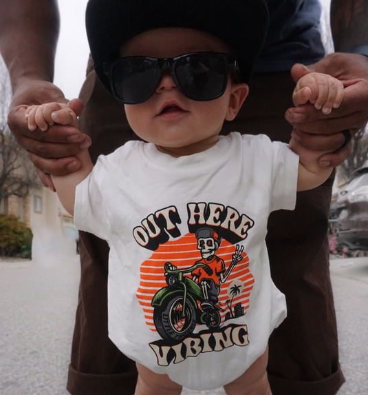 Out Here Vibing Baby Romper
