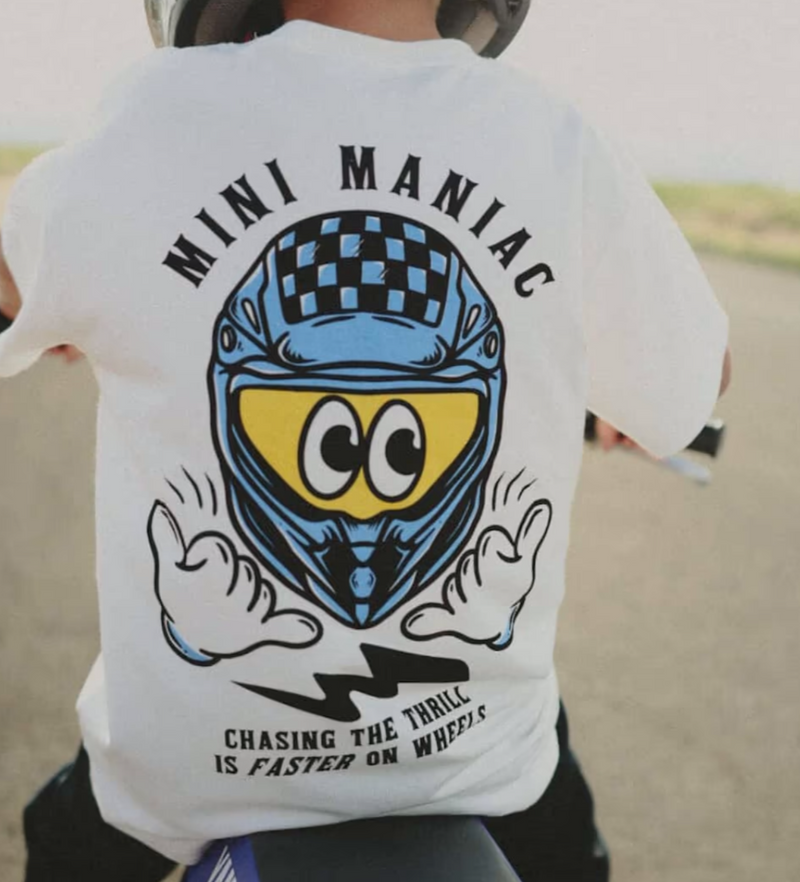 Load image into Gallery viewer, Mini Maniac T-shirt White
