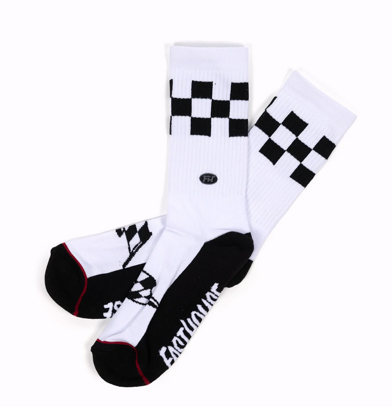 Load image into Gallery viewer, Fasthouse Vault Crew Sock - White/Black
