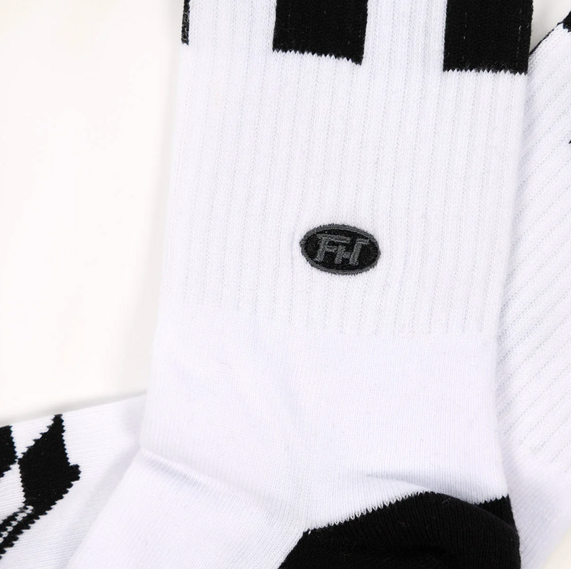 Load image into Gallery viewer, Fasthouse Vault Crew Sock - White/Black
