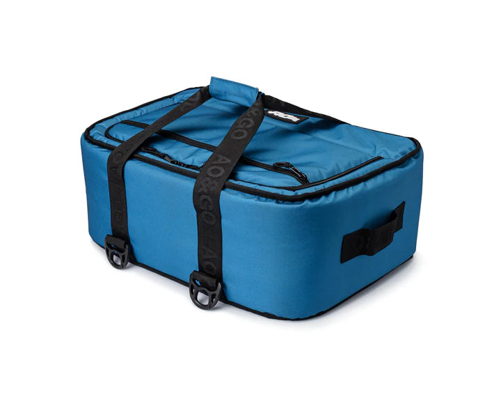 Load image into Gallery viewer, AO Stow-N-Go Canvas 38 Can Cooler Ocean Blue
