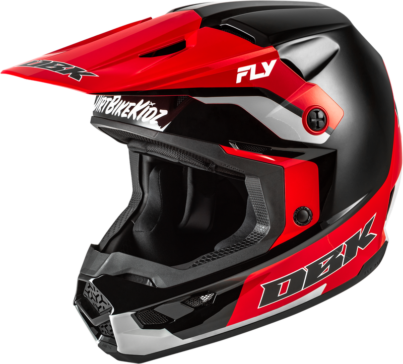 Load image into Gallery viewer, Fly Kinetic DBK Helmet Black/Red/Grey
