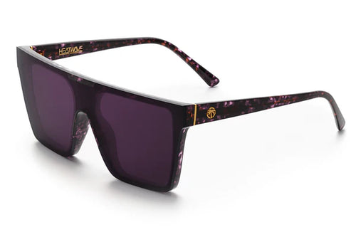 Clarity Sunglasses: Velvet Tortoise Frame/Purple Polarized Lens