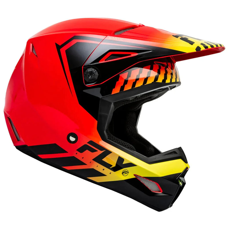 Load image into Gallery viewer, Fly Kinetic Menace Helmet Black/Sunrise

