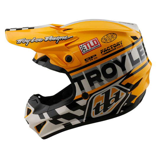 TLD GP Pro Fifty-50 Helmet White/Gold