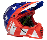 LS2 Helmets Gate Stripes-Gloss Red/White/Blue Helmet